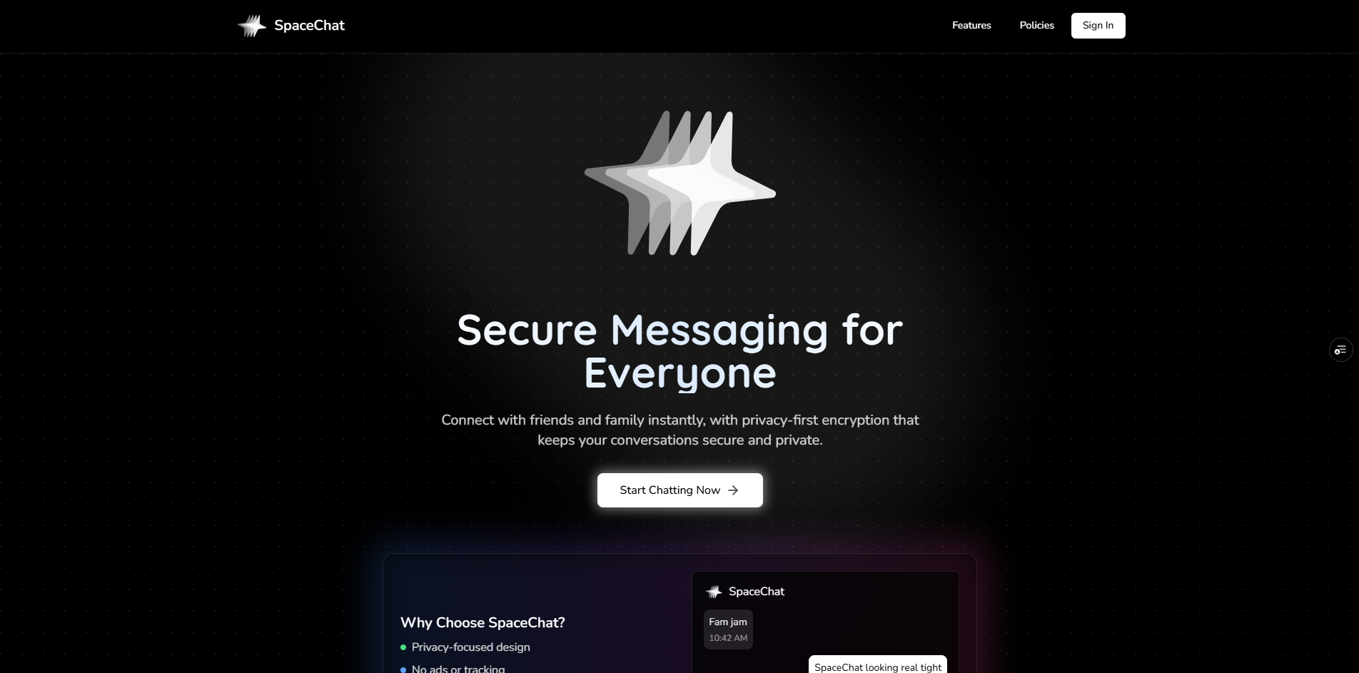 End to End Encryption Messaging App - SpaceChat - Image 1